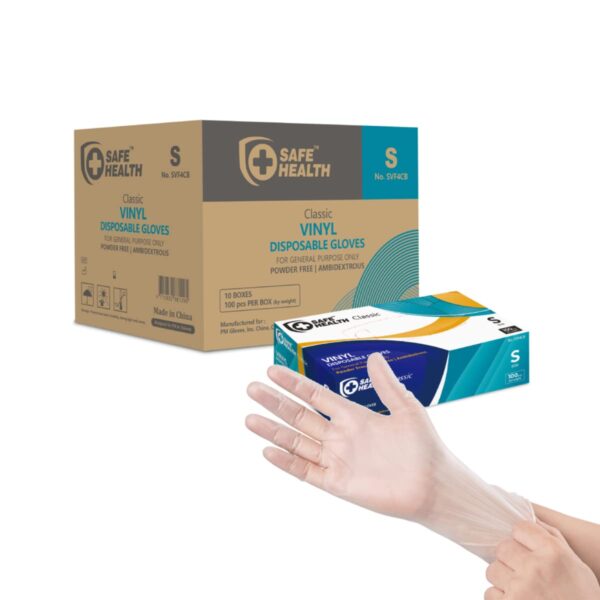 Premium Vinyl Disposable Gloves - Latex Free, Powder Free, Clear - Case of 1000, Small, 3.5 mil - Ideal for Food Handling, Cleaning, Salon Services, and More