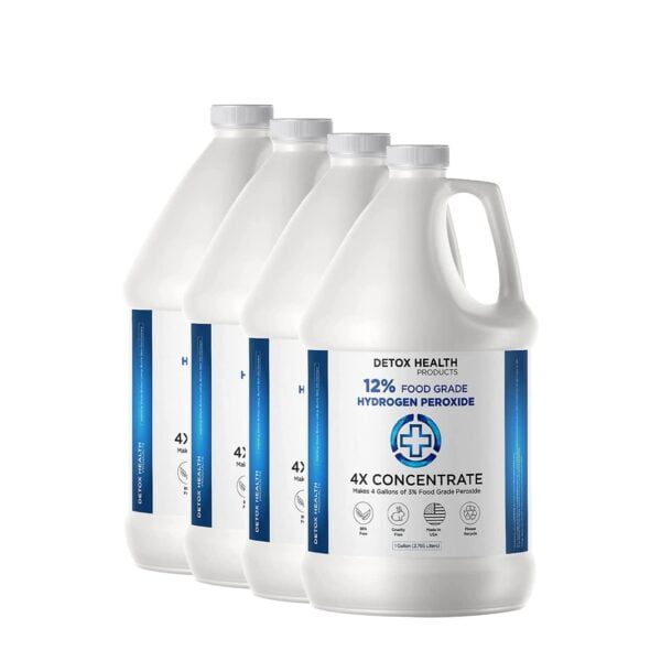 Premium 12% Hydrogen Peroxide Solution - 4 Gallons - Food Grade - Made in USA - Eco-Friendly