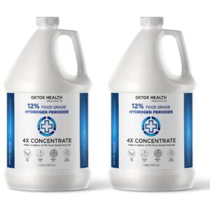 **** Premium 12% Hydrogen Peroxide Solution - 2 Gallon - Made in USA - Eco-Friendly Detox Formula