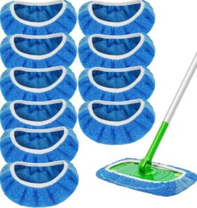 Premium 10-Pack Blue Microfiber Wet Pads for Swiffer Sweeper Mops