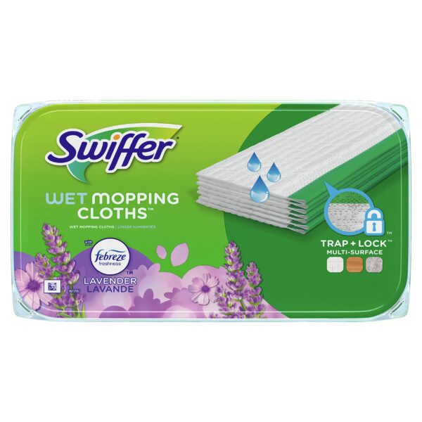 Sparkling Lavender Scented Swiffer Sweeper Wet Mopping Pad Refills, 12 Count