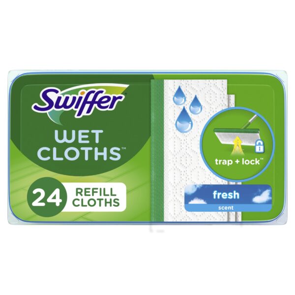 24-Count Swiffer Sweeper Wet Mopping Cloths in Open-Window Fresh Scent