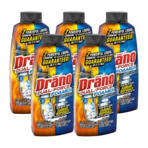 Experience the Power of Drano Dual-Force Foamer Clog Remover - Pack of 5