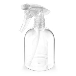 Versatile 16 oz Plastic Spray Bottle by Bar5F | Leak-Proof, Clear, Adjustable Trigger, Refillable | Ideal for Hair Salons, Spas, Cleaners, Cooking