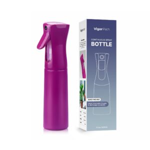 VIGOR PATH Continuous Spray Bottle with Ultra Fine Mist - Hair Spray Bottle (Light Purple, 10oz)