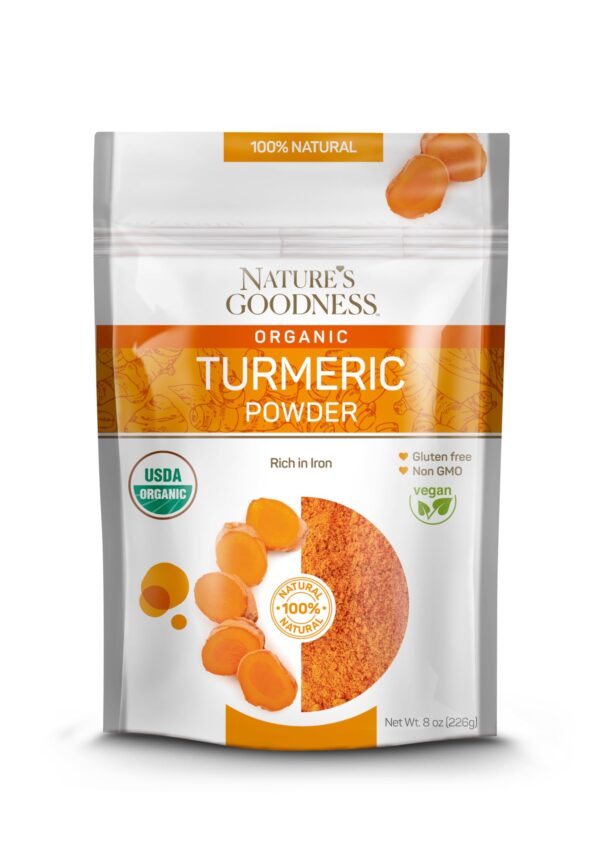 Nature's Goodness Organic Turmeric Powder - Superfood Spice (8 oz)