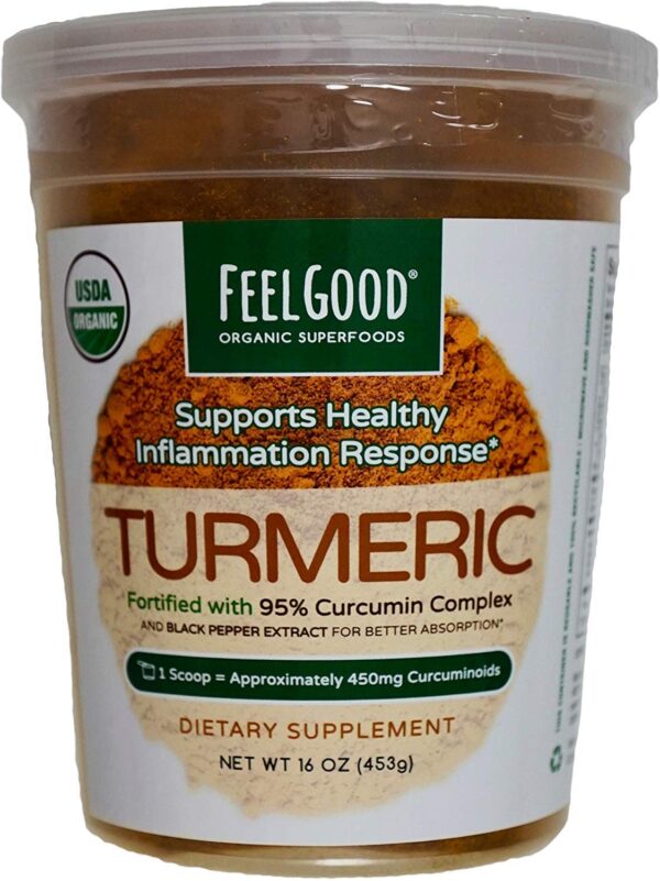 Turmeric Gold Rush - Organic Powder Infused with Curcumin C3 Complex, 16 Ounces