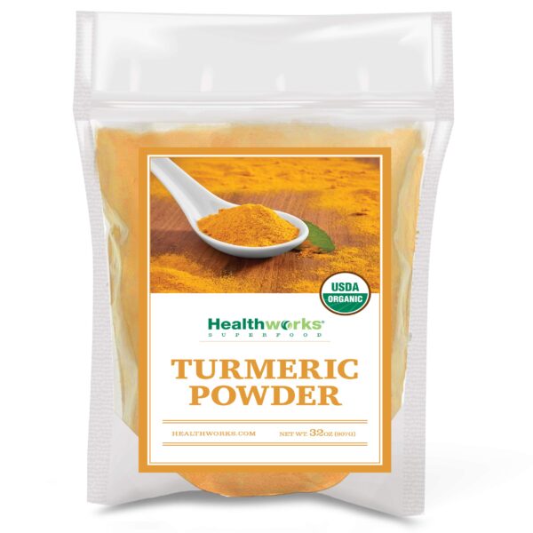 Premium Healthworks Turmeric Powder - 32 Ounces | Ground Raw Organic | Rich in Curcumin & Antioxidants | Suitable for Keto, Paleo, Vegan Diets